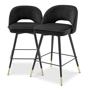 Комплект полубарных стульев Eichholtz Counter Stool Cliff set of 2 black