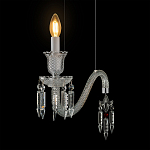 Подвесной светильник стеклянный в виде канделябра Curved Glass Chandelier варинант исполнения - 6 | Loft Concept в Москве