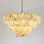 Люстра подвесная четырехъярусная с подвесками в форме дисков Cryptocrystalline Stone варинант исполнения - 6 | Loft Concept в Москве