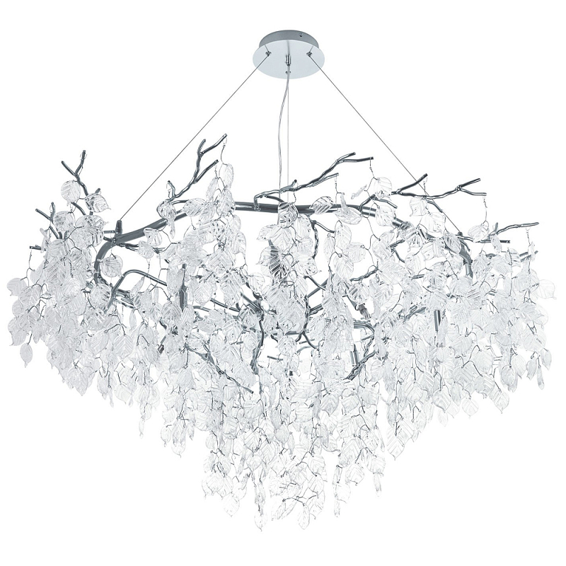        Fairytree Leaves Silver Chandelier 10     | Loft Concept 