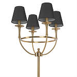 Торшер с металлическим основанием бронзового цвета с черными конусовидными абажурами Dignity варинант исполнения - 3 | Loft Concept в Москве