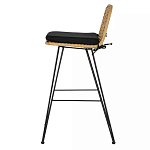 Стул барный с ротанговым плетением Half Bar Chair with Wicker без подлокотников варинант исполнения - 2 | Loft Concept в Москве