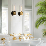 Бра для ванных комнат с прозрачным стеклянным плафоном в форме цилиндра Hinkley варинант исполнения - 17 | Loft Concept в Москве