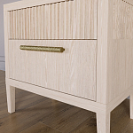 Прикроватная Тумбочка Primo с двумя ящиками Светлый дуб варинант исполнения - 3 | Loft Concept в Москве