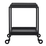 Тумба чёрная на колёсах Cabinet on Wheels варинант исполнения - 1 | Loft Concept в Москве