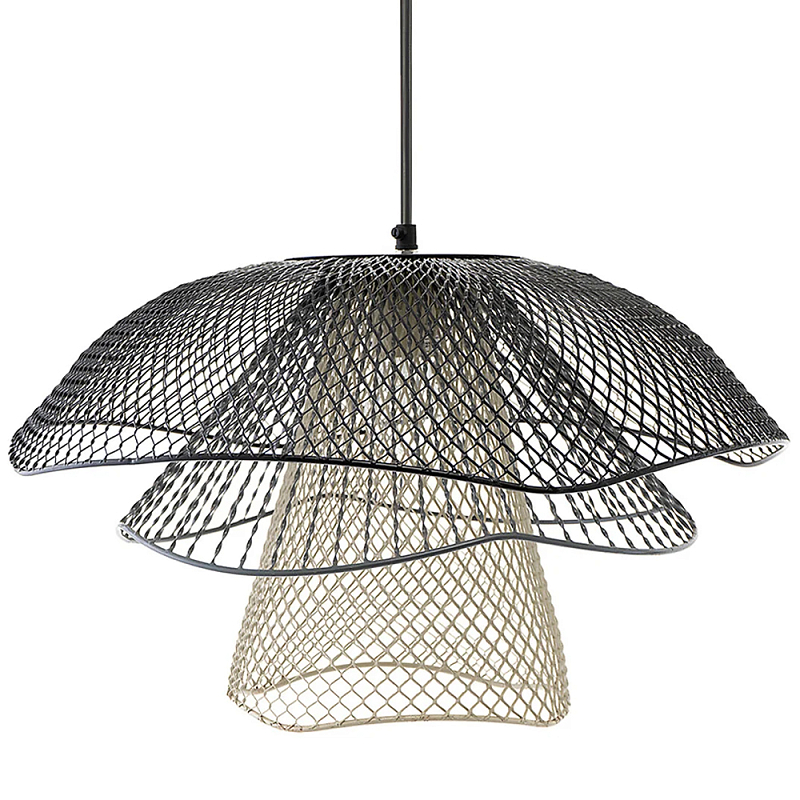   Black Grey Mesh Lampshade Hanging Lamp      | Loft Concept 