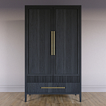 Шкаф платяной Primo с выдвижными ящиками шпон Светлый дуб варинант исполнения - 2 | Loft Concept в Москве