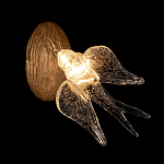 Бра с прозрачной стеклянной фигуркой птички Serip Voa варинант исполнения - 2 | Loft Concept в Москве