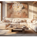 Люстра с многослойными белыми и прозрачными подвесками Character Chandelier варинант исполнения - 3 | Loft Concept в Москве