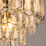 Люстра многоярусная с овальными прозрачными подвесками 36 см Harmonica варинант исполнения - 5 | Loft Concept в Москве