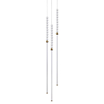 Подвесной светильник с 3-мя вертикальными плафонами и белыми шариками PEARLS Suspension варинант исполнения - 1 | Loft Concept в Москве