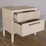 Прикроватная Тумбочка Primo с двумя ящиками Светлый дуб варинант исполнения - 5 | Loft Concept в Москве