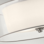 Потолочный светильник с двойным цилиндрическим плафоном из белого стекла и прозрачной органзы Kichler варинант исполнения - 14 | Loft Concept в Москве