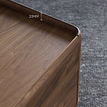 Прикроватный деревянный столик с 2-мя ящиками Moon Walnut Furniture варинант исполнения - 7 | Loft Concept в Москве