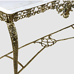 Консоль из бронзы с мраморной прямоугольной столешницей Bronze Console варинант исполнения - 1 | Loft Concept в Москве