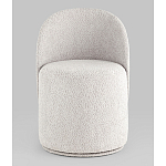 Пуф Loreen со спинкой вращающийся букле светло-серый варинант исполнения - 4 | Loft Concept в Москве