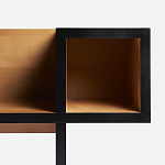 Дизайнерская скамейка Poltronova Canton  Beech and Black Bench варинант исполнения - 10 | Loft Concept в Москве