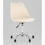 Офисный стул на металлическом основании EGGERY Beige пластик варинант исполнения - 1 | Loft Concept в Москве