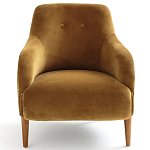 Кресло велюровое золотистого цвета Diaspro Gold  Armchair варинант исполнения - 2 | Loft Concept в Москве