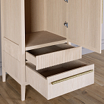 Узкий Шкаф Primo с 2 выдвижными ящиками Светлый дуб варинант исполнения - 5 | Loft Concept в Москве