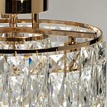 Потолочный светильник круглый с прозрачными подвесками Lunet варинант исполнения - 6 | Loft Concept в Москве