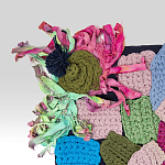 Ковер разноцветный из джинсовой одежды и армейских палаток Upcycling варинант исполнения - 2 | Loft Concept в Москве