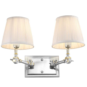 Бра Wall Lamp Wentworth Double Nickel+White