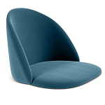 Барный стул вращающийся со спинкой Синий Велюр Vendramin Chair варинант исполнения - 2 | Loft Concept в Москве