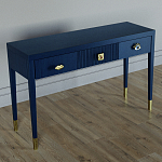 Дизайнерский Письменный стол Elsa Dreams Blue с тремя ящиками варинант исполнения - 3 | Loft Concept в Москве