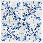 Плитка с узором 2 кота 2 пистолета варинант исполнения - 2 | Loft Concept в Москве