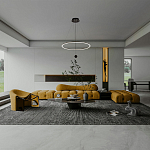 Светодиодная люстра Black LED Circle and Ball Lamp варинант исполнения - 7 | Loft Concept в Москве