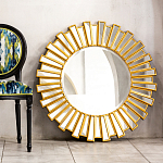 Зеркало круглое с лучами из зеркальных фацетов Golden Facet варинант исполнения - 2 | Loft Concept в Москве