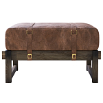 Пуф Duncan винтажная коричневая кожа  варинант исполнения - 1 | Loft Concept в Москве