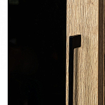 Шкаф-витрина в стиле лофт с чёрной стеклянной дверью Urban Style Space варинант исполнения - 5 | Loft Concept в Москве