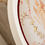 Полукресло из массива бука бежевое с растительным орнаментом Raffael Angel Beige Chair варинант исполнения - 4 | Loft Concept в Москве