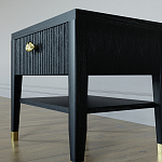 Прикроватная тумбочка с ящиком Elsa Dreams Black варинант исполнения - 3 | Loft Concept в Москве