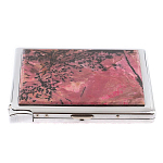 Портсигар с газовой зажигалкой из натурального камня Родонит Stone Cigarettes Cases варинант исполнения - 4 | Loft Concept в Москве