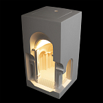 Встраиваемый в стену гипсовый светильник под покраску с арками и рельефными колоннами Antiquity Athena варинант исполнения - 3 | Loft Concept в Москве