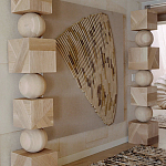 Декор настенный в Эко стиле рафия Malibu wall panel варинант исполнения - 1 | Loft Concept в Москве