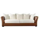 Элитарный современный диван Birmingham с кожаной спинкой варинант исполнения - 4 | Loft Concept в Москве