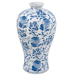 Ваза фарфоровая высокая с синими цветочными мотивами Independence варинант исполнения - 1 | Loft Concept в Москве