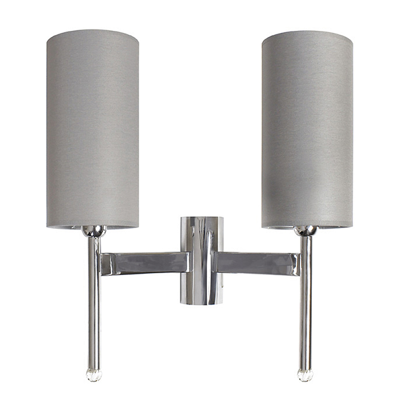 Бра с 2-мя серыми цилиндрическими абажурами Natural Concepts Серый в Москве | Loft Concept 