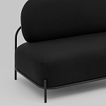 Двухместный диван черного цвета COLOR BLOCK варинант исполнения - 6 | Loft Concept в Москве