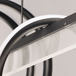 Люстра линейная черного цвета с волнообразным металлическим элементом Luke Lampco Tracer Lamp варинант исполнения - 9 | Loft Concept в Москве