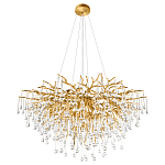 Люстра подвесная с прозрачными стеклянными подвесками в форме капель Диаметр 100 см Droplet Chandelier варинант исполнения - 4 | Loft Concept в Москве