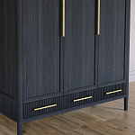 Большой Шкаф Primo Черный дуб с 3 дверьми и 3 выдвижными ящиками варинант исполнения - 3 | Loft Concept в Москве