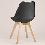 Стул с основой из пластика и мягким сиденьем Arvika Black варинант исполнения - 5 | Loft Concept в Москве