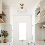 Потолочный светильник с широким полусферическим плафоном из прозрачного стекла Alora Mood варинант исполнения - 5 | Loft Concept в Москве