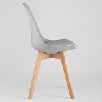 Стул с основой из пластика и мягким сиденьем Arvika Grey варинант исполнения - 3 | Loft Concept в Москве