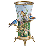 Ваза из фарфора с птицами на бронзовой ветке Garden of Eden варинант исполнения - 1 | Loft Concept в Москве